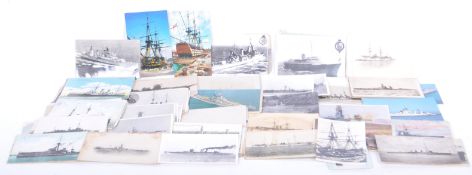 NAVAL SHIPPING - POSTCARD COLLECTION OF MOSTLY ROYAL NAVY POSTCARDS