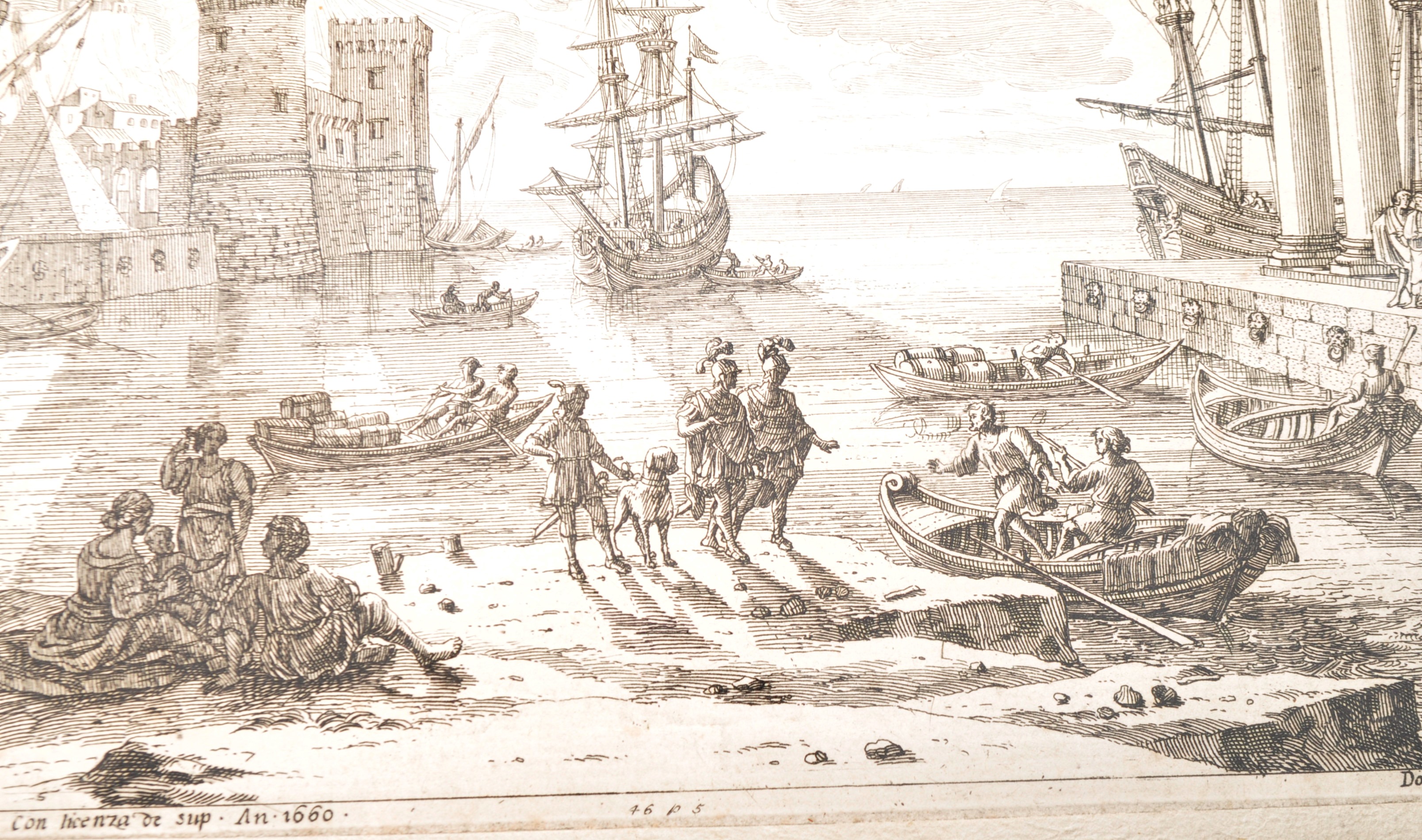 17TH CENTURY ETCHING BY CLAUDE LORRAIN - Image 4 of 6
