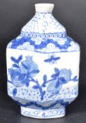 19TH CENTURY KANGXI MARK CHINESE BLUE & WHITE SNUFF BOTTLE