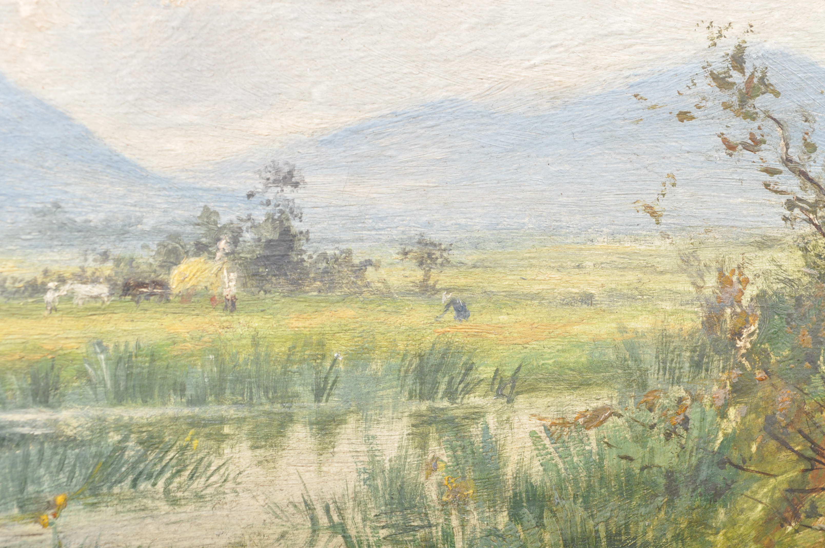 EDWARD M ELLIOTT - OIL ON CANVAS LANDSCAPE SCENE - Image 4 of 8