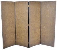 19TH CENTURY SPANISH FOUR FOLD ROOM DIVIDER SCREEN