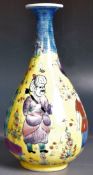 19TH CENTURY PERSIAN DANCING BEAR DECORATED VASE