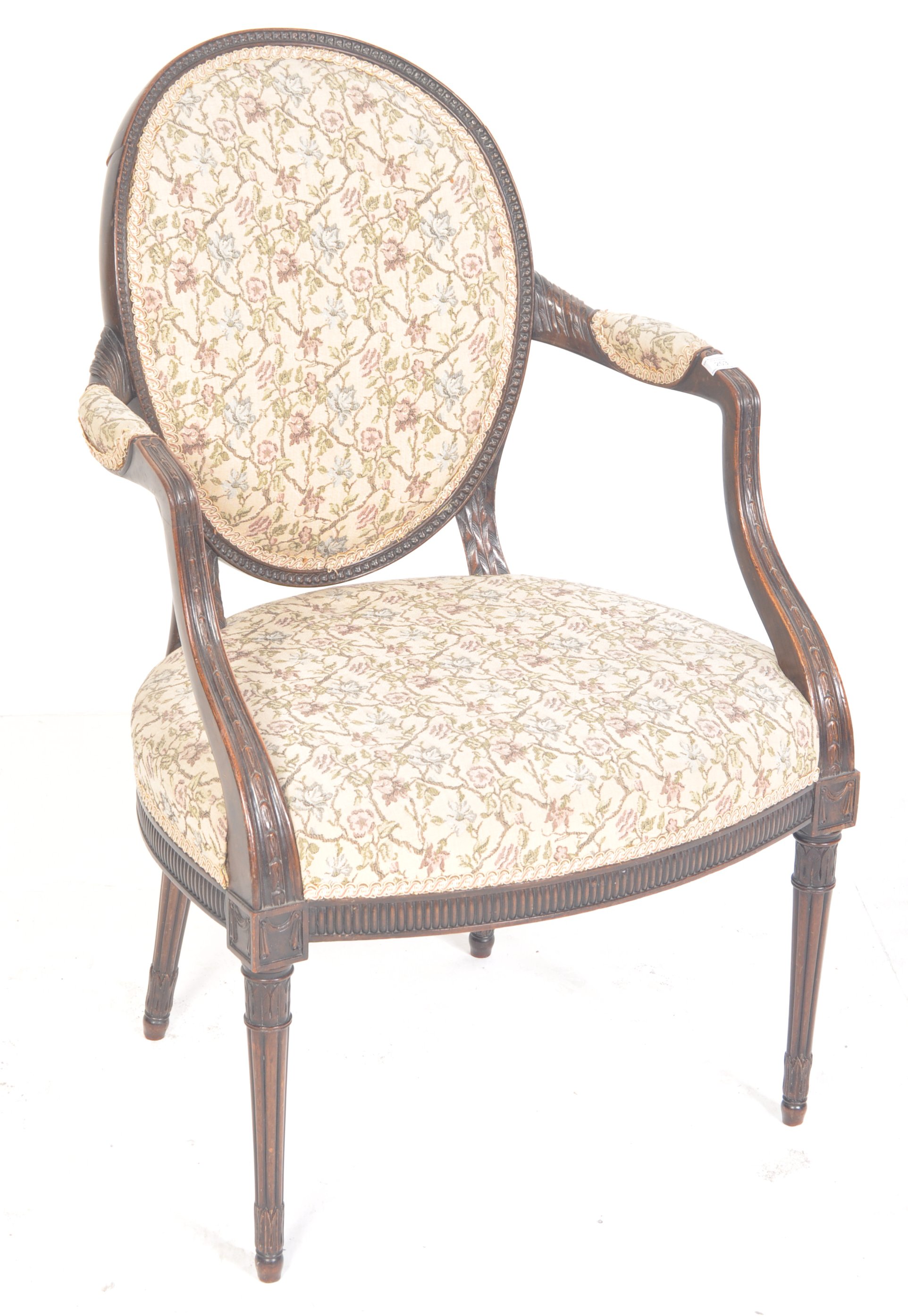 GEORGE III MANNER HEPPLEWHITE INFLUENCE ARMCHAIR - Image 2 of 11