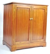 19TH CENTURY VICTORIAN MAHOGANY DOUBLE DOOR SAFE CUPBOARD