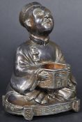 19TH CENTURY CHINESE BRONZE SCHOLAR FIGURINE