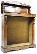 19TH CENTURY VICTORIAN MAHOGANY OPEN BOOKCASE / CHIFFONIER