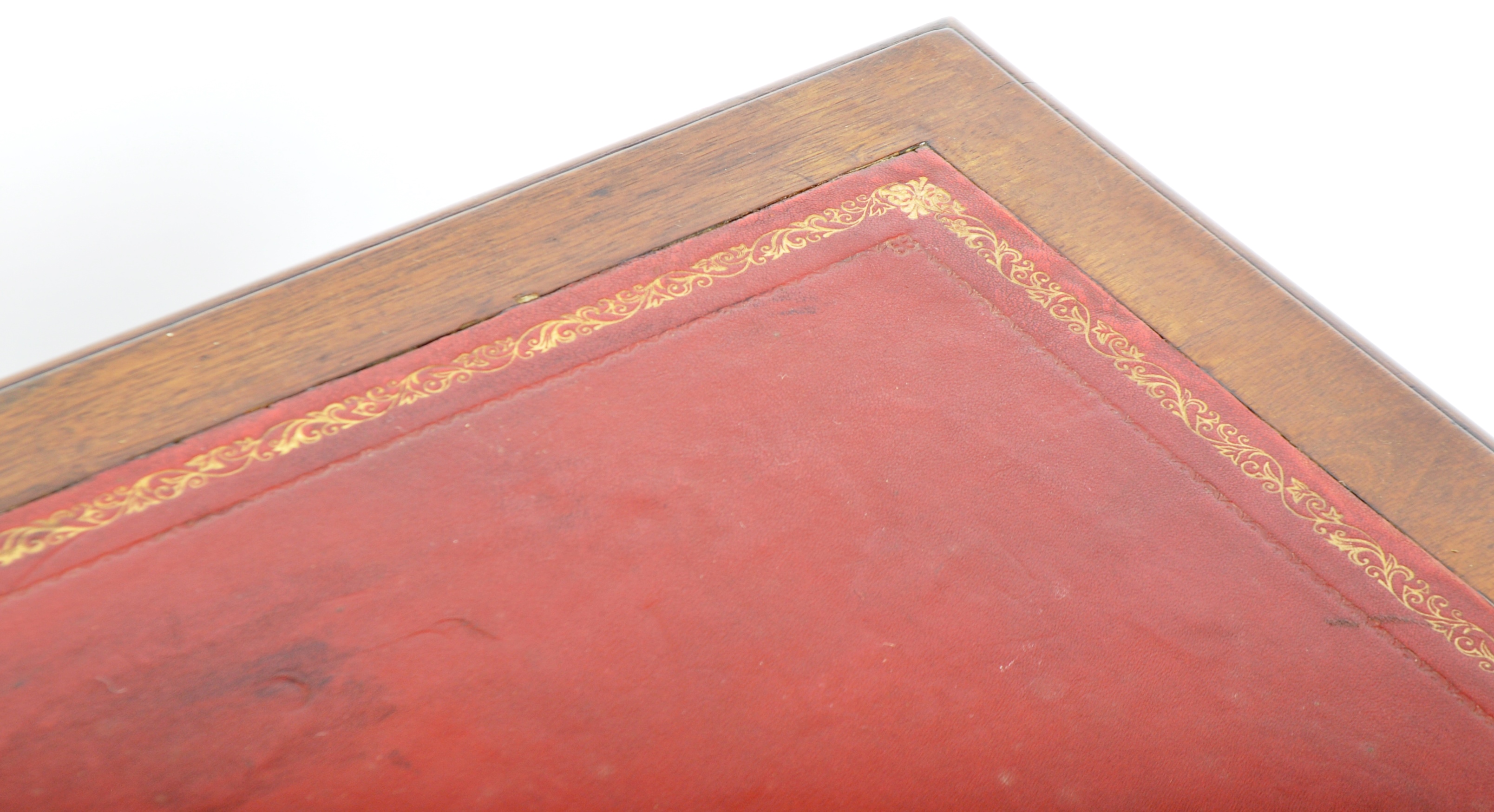 EDWARDIAN MAHOGANY WRITING TABLE DESK - Image 3 of 9