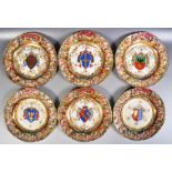 MATCHING SET OF SIX 19TH CENTURY ITALIAN CAPODIMONTE PLATES