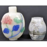 TWO CHINESE GLASS SNUFF BOTTLES