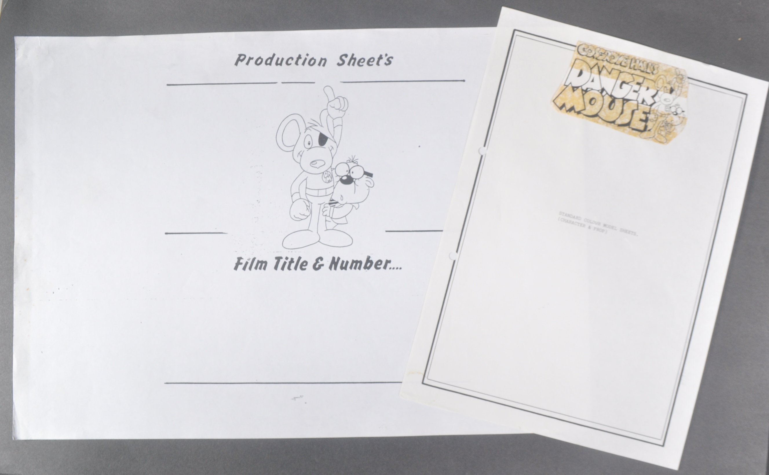 DANGER MOUSE (1981) – COSGROVE HALL FILMS – PRODUCTION USED ARTWORK