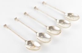 FIVE SILVER HALLMARKED TEA SPOONS