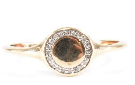 GOLD & DIAMOND SIGNET RING