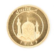 IRANIAN QUARTER BAHAR AZADI 22CT GOLD COIN