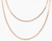 GOLD FLAT LINK NECKLACE CHAIN