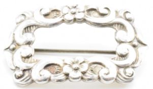 1920S DAVID ANDERSEN NORWEIGIAN SILVER FLORAL BROOCH