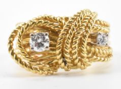 VINTAGE GOLD & DIAMOND KNOT RING