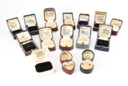 FIFTEEN ANTIQUE & VINTAGE RING BOXES