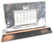 1930S SILVER HALLMARKED DESK CALENDAR