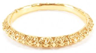 GOLD MIDDLE EASTERN BANGLE BRACELET