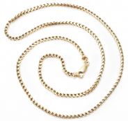 HALLMARKED 9CT GOLD FOUR SIDED CURB CHAIN