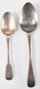 TWO 19TH CENTURY ANTIQUE SILVER HALLMARKED SPOONS