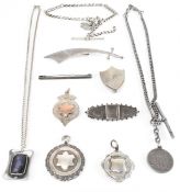 VICTORIAN & LATER SILVER & WHITE METAL JEWELLERY