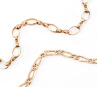 9CT GOLD NECKLACE TOGETHER WITH A 9CT GOLD BRACELET