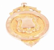 ANTIQUE HALLMARKED 9CT GOLD FOB MEDAL