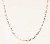 HALLMARKED 9CT GOLD FLAT LINK NECKLACE CHAIN