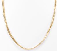18CT GOLD FLAT LINK NECKLACE CHAIN