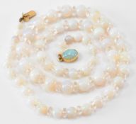 VINTAGE OPAL & GOLD BEADED NECKLACE