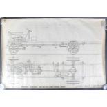 DENNIS BROTHERS - ORIGINAL 1920S CHASSIS ENGINEERING PLAN