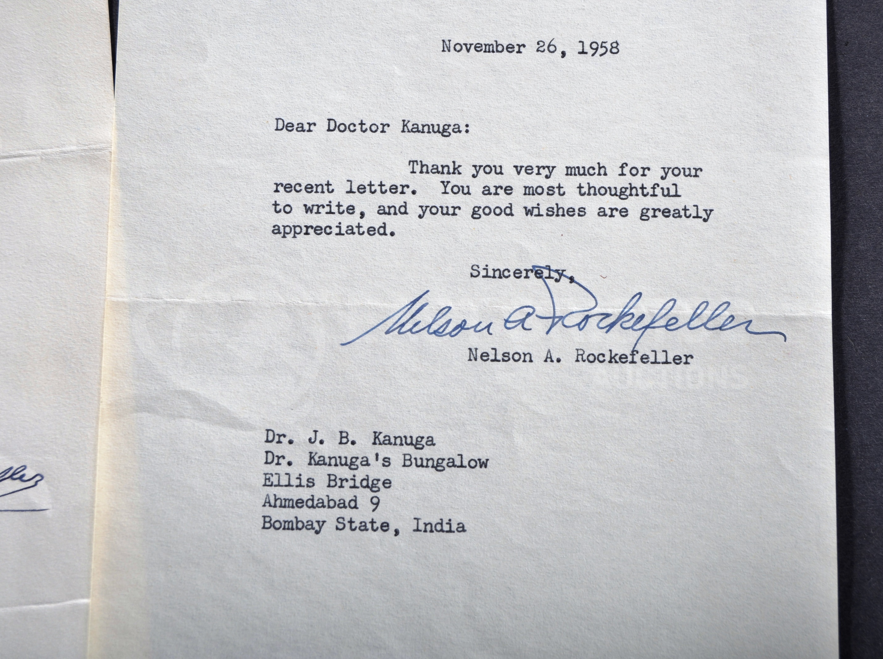 NELSON A. ROCKEFELLER (1908-1979) - TYPED SIGNED LETTER - Image 3 of 3