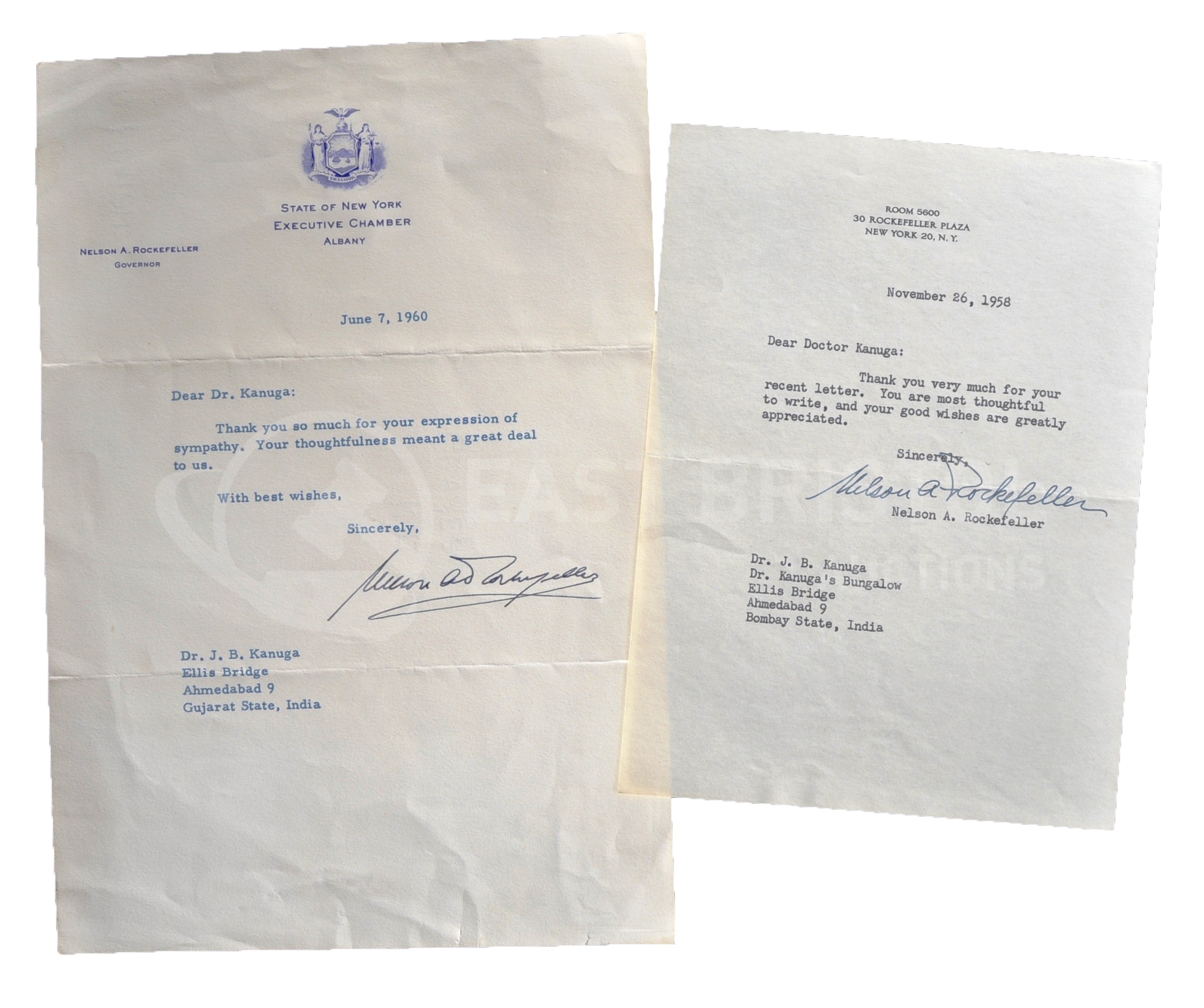 NELSON A. ROCKEFELLER (1908-1979) - TYPED SIGNED LETTER