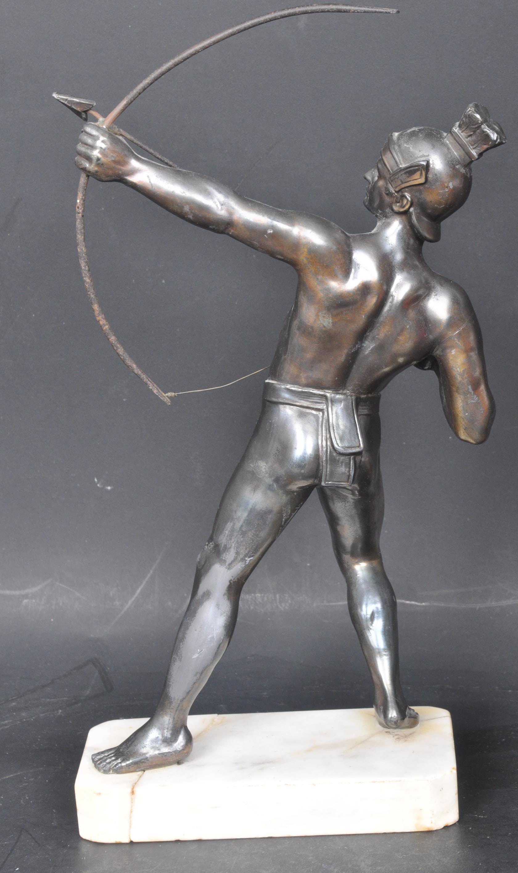 AFTER ERNST GEYGER - ART DECO STYLE BRONZE ARCHER FIGURE - Image 5 of 5