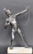 AFTER ERNST GEYGER - ART DECO STYLE BRONZE ARCHER FIGURE