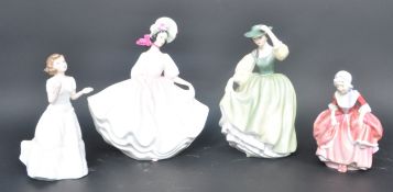 COLLECTION OF FOUR VINTAGE ROYAL DOULTON CHINA FIGURINES