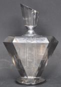 VINTAGE ART DECO STYLE FLASH CUT SMOKEY GLASS BOTTLE