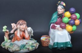 PAIR OF 1930S-1960S DOULTON & CAPODIMONTE CHINA FIGURES