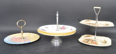 COLLECTION OF VINTAGE 20TH CENTURY CERAMIC CAKES PLATES