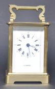 H. SAMUEL - 11 JEWEL BRASS CARRIAGE CLOCK