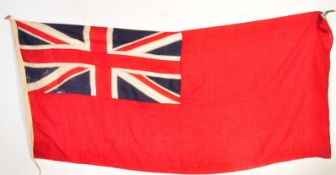 EARLY 20TH CENTURY LARGE BRITISH NAVAL CANVAS FLAG