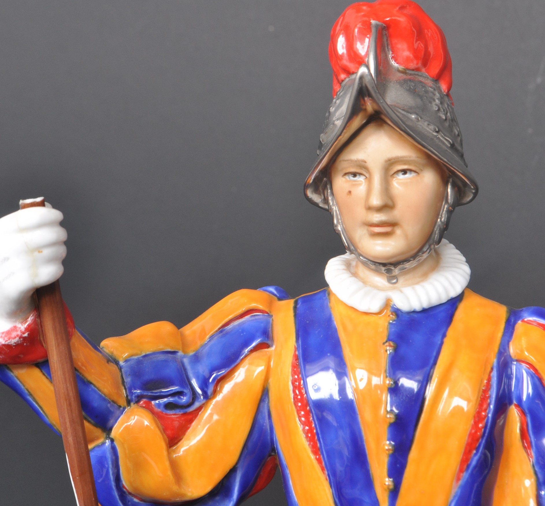 ROYAL WORCESTER - TROOPER OF THE PAPAL SWISS GUARD FIGURE - Image 4 of 4