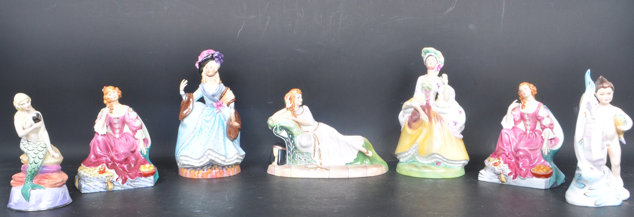 COLLECTION OF VINTAGE PEGGY DAVIES CERAMIC SCULPTURES