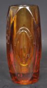 ROSICE - SKLO UNION CZECH AMBER ART GLASS VASE