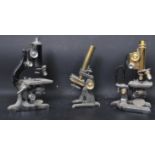 COLLECTION OF THREE VINTAGE 20TH CENTURY MEDICAL MICROSCOPES