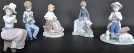 COLLECTION OF 1982 & 1996 NAO BY LLADRO CHINA FIGURINES