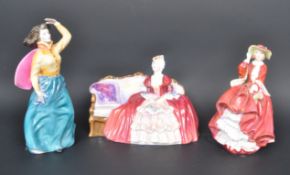 COLELCTION OF THREE VINTAGE ROYAL DOULTON BONE CHINA FIGURES