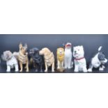 COLLECTION OF RESIN 20TH CENTURY DOG FIGURINES