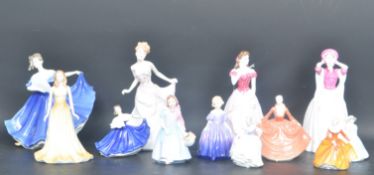 A COLLECTION OF ROYAL DOULTON AND COALPORT LADIES